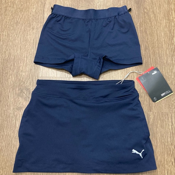 Puma Other - Puma Girls Navy Blue Athletic Tennis Skirt Activewear Size XS (5-6) With Shorts